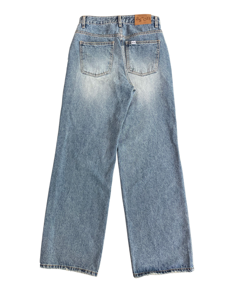 as”on signature denim pants (Light blue)
