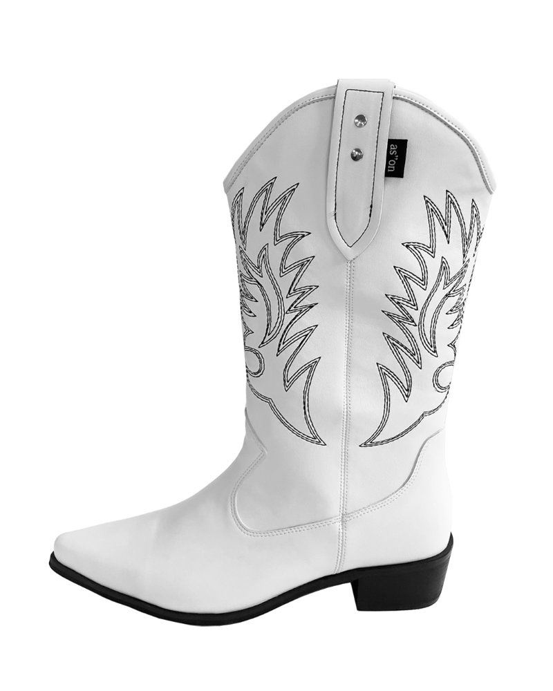 as”on Ash western boots (White)