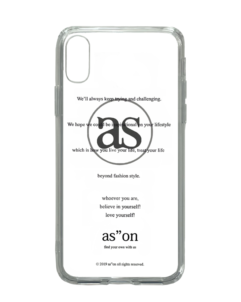 as”on About phone case (Transparent)