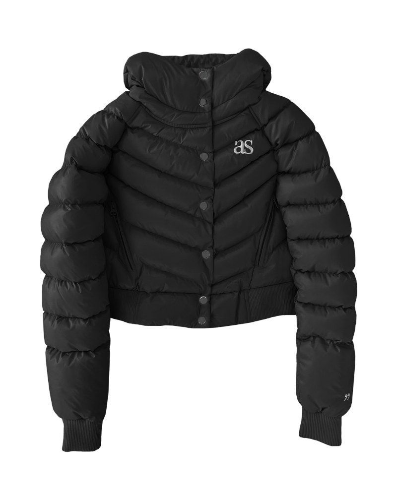 as&quot;on short Puffer jacket (Black)